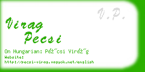 virag pecsi business card